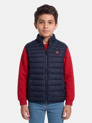 CHALECO ACOLCHADO LIGERO NIÑO AZUL MARINO