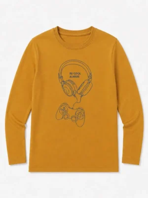 CAMISETA ALGODON PLAY MOSTAZA